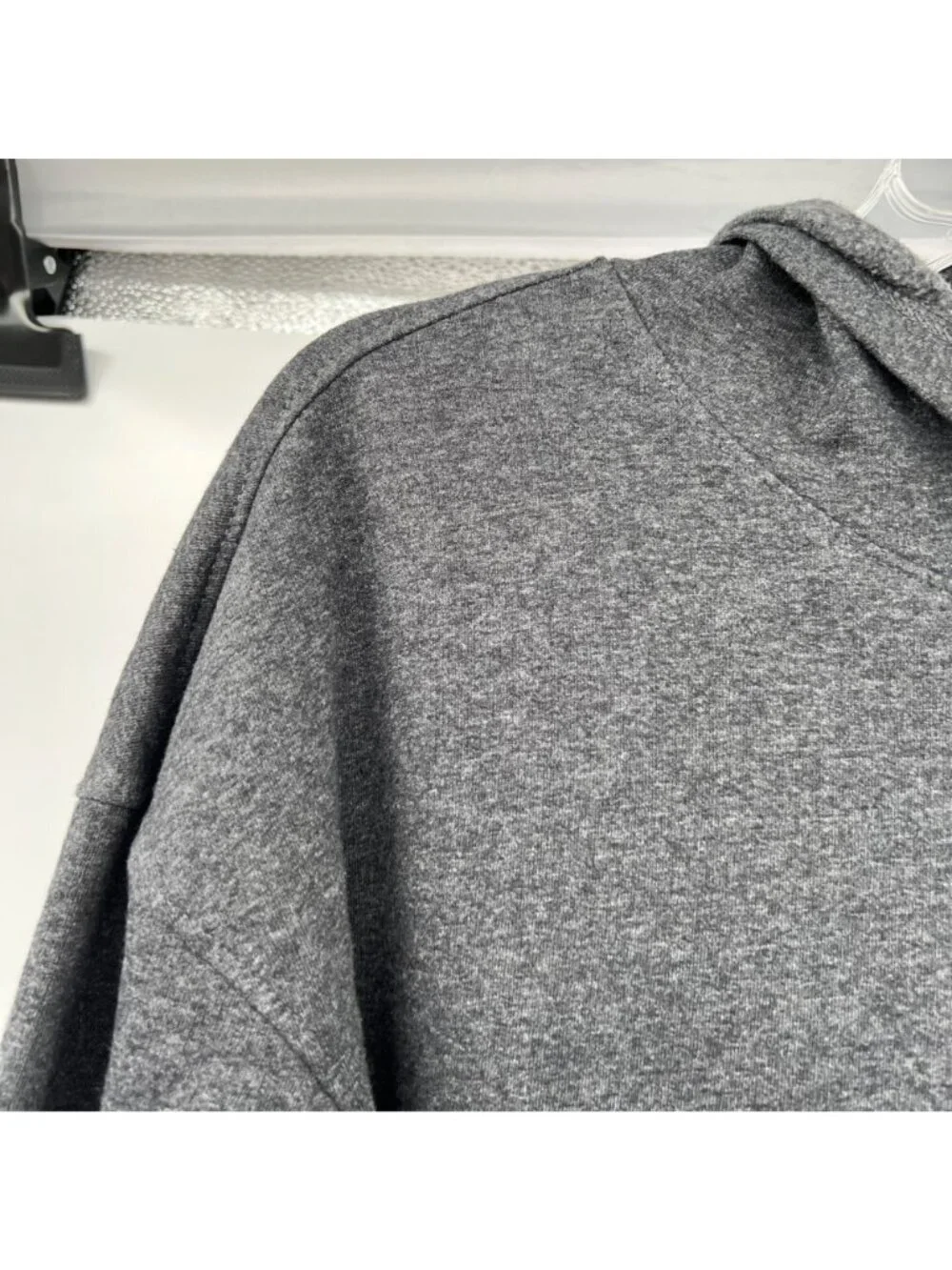 French Laundry Sport Womens Cropped Hoodie Tie Waist Gray Size Medium